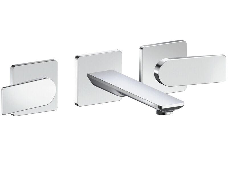 Настенный смеситель для раковины с 3 отверстиями без слива CRISTINA Rubinetterie Blade ARCH-00134518