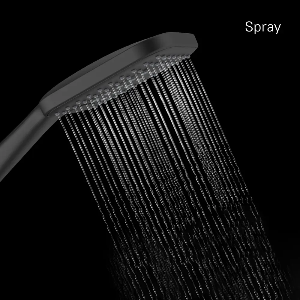 Milardo Ideal Spa - прямоугольная лейка для душа с 3 режимами, черный матовый 89349130 STLM-1467982 - Вид №9