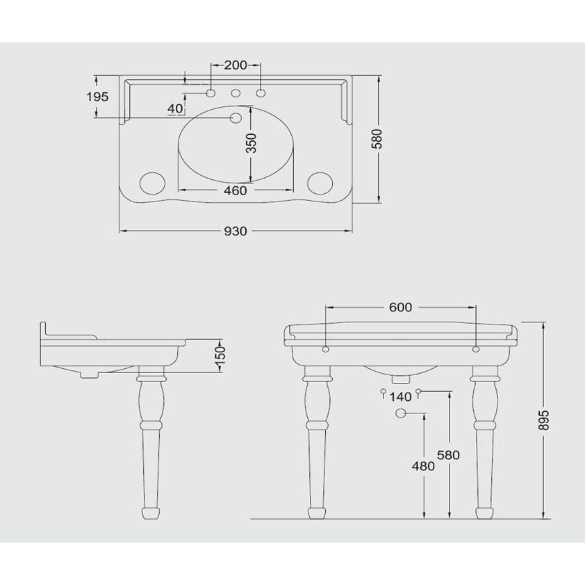 43718 Напольная раковина стоящая овальная Ceramica Hidra ELLADE - Вид №2