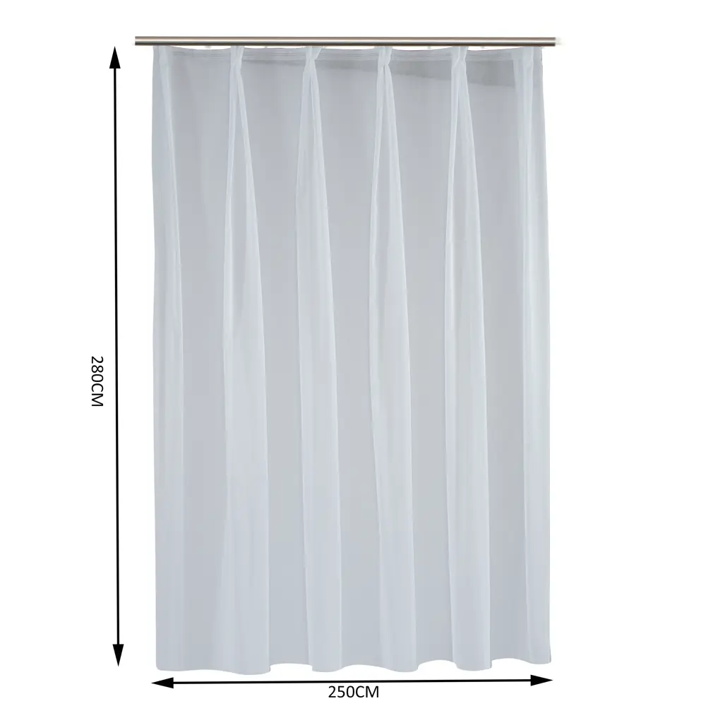 Тюль на ленте Inspire Lehloa 250x280 см цвет белый 83562147 STLM-2099519  - Вид №2