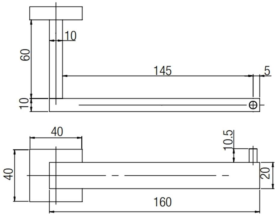 Paini Dax-R 84CR051 держатель для туалетной бумаги  - Вид №2