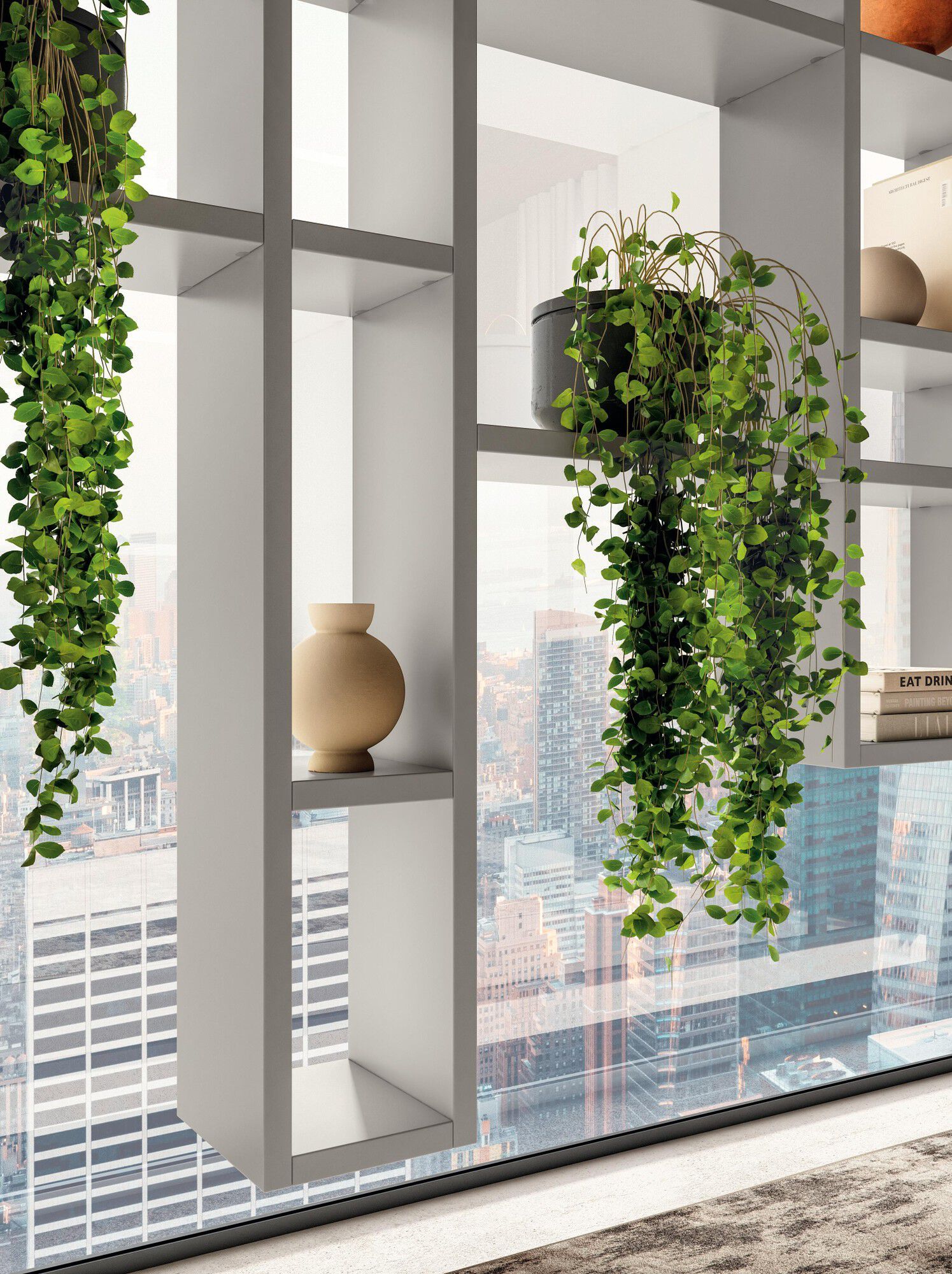 Деревянный потолочный подвесной книжный шкаф Lago 30MM WEIGHTLESS - 2734 ARCH-00112711 - Вид №1