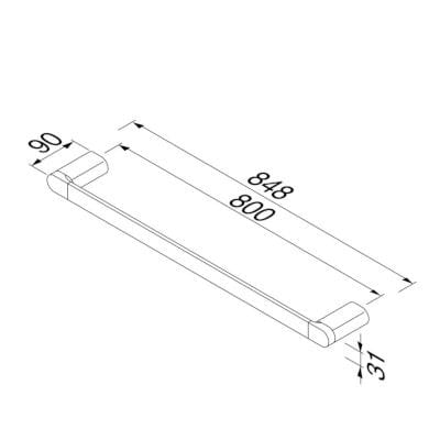 Металлический держатель для полотенец Geesa Wynk ARCH-00042568 - Вид №6