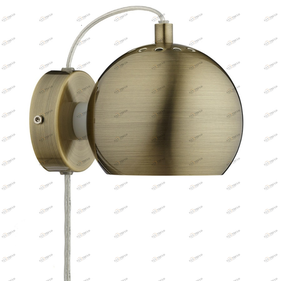Лампа настенная матовая цвета латунь Ball 4750184001 FRANDSEN ОРИГИНАЛЬНЫЕ 00-3948165 Золото 