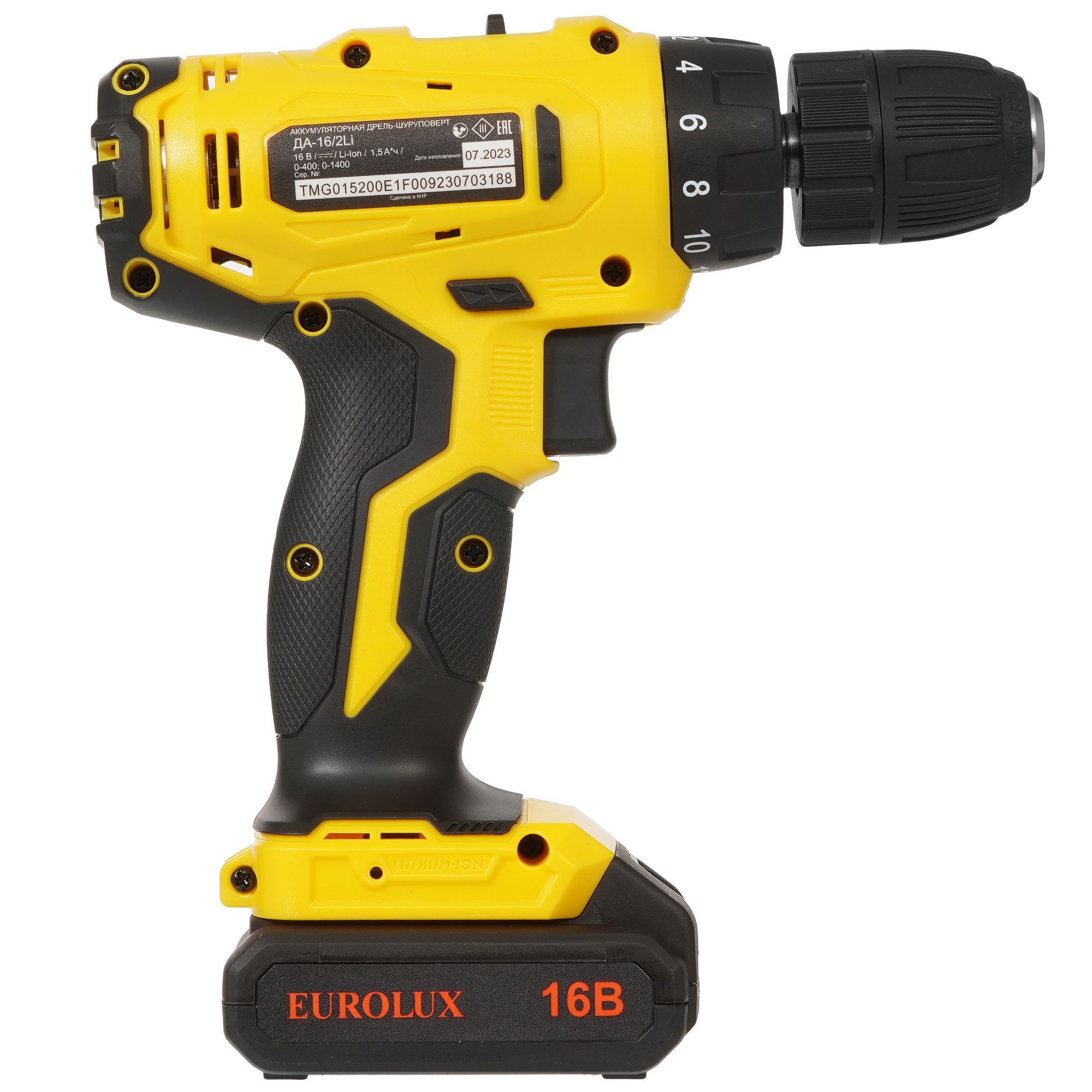 Дрель-шуруповерт Eurolux ДА-16/2Li 9070129 STDN-0009573 - Вид №2