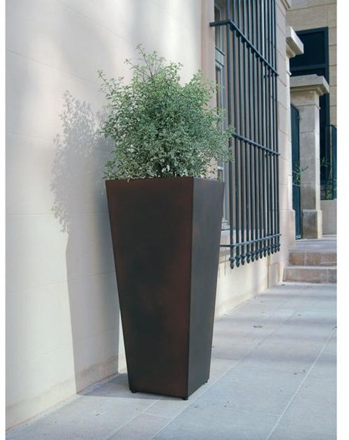 CYRIA Высокая кашпо для общественных мест из стали Corten ™ sun-id-1418590 - Вид №1