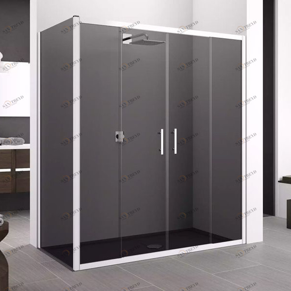 Боковая панель 101 см ZEPHYROS F Novellini ZEPHYROS с дымчатым серым стеклом ZEPHYRF9854K