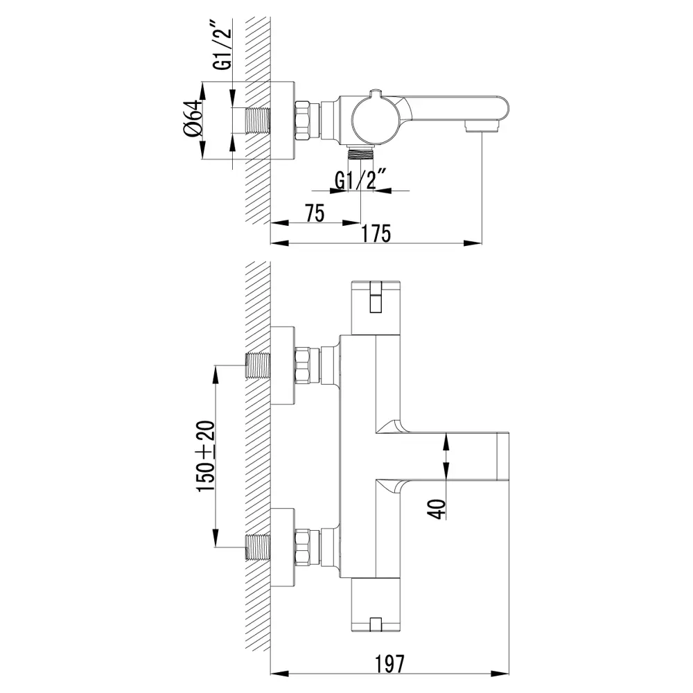 Смеситель термостатический Lemark LR7832C Йети с изливом цвет хром 85606144 STLM-2161771  - Вид №1