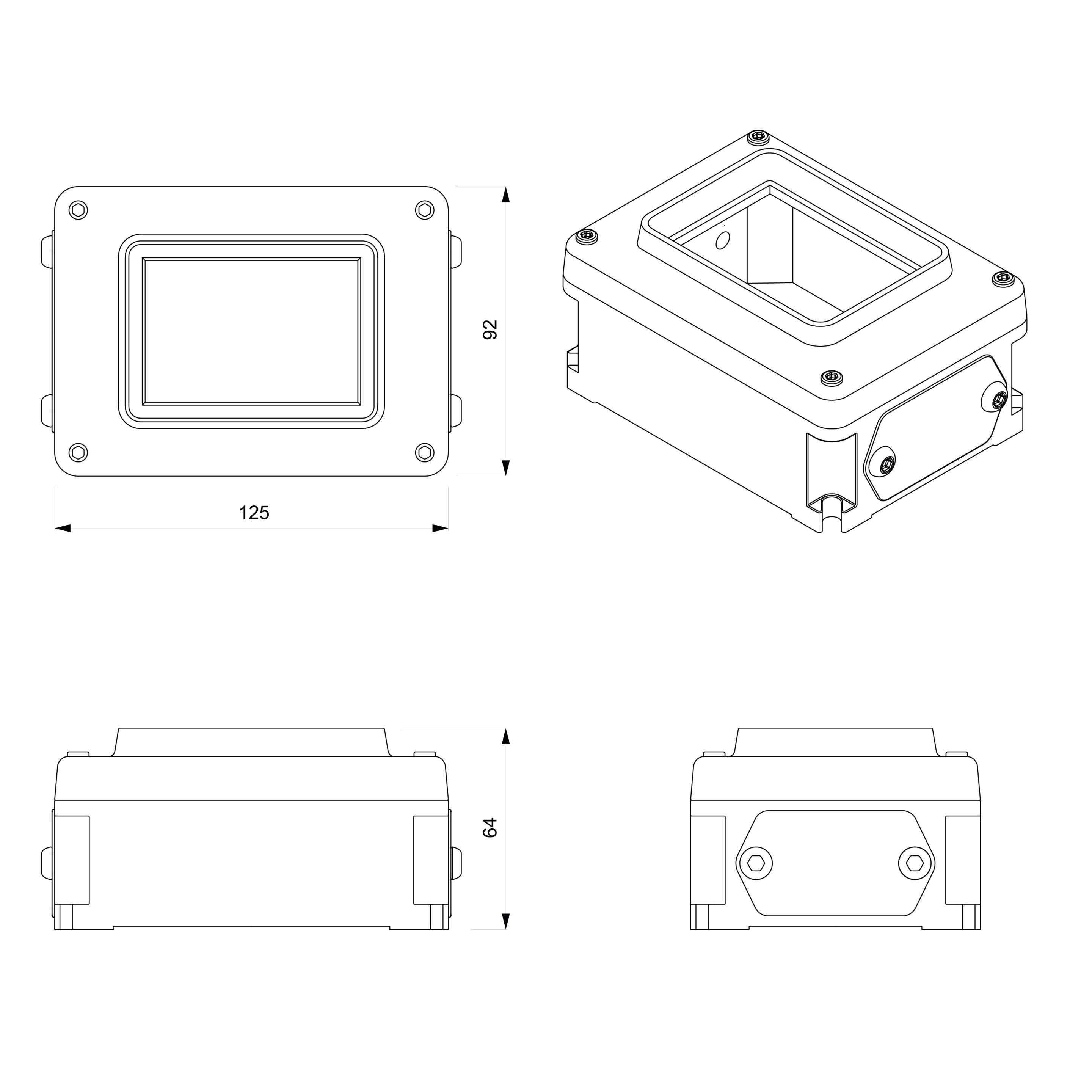 Медная алюминиевая электрическая коробка Genuit медь ARCH-00016556 - Вид №3