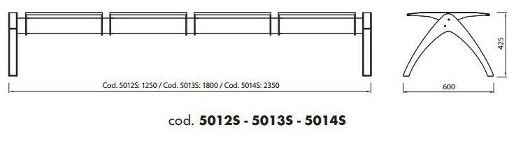 ALMA DESIGN Сиденье на стальной балке без спинки Terminal sun-id-1483994 - Вид №2