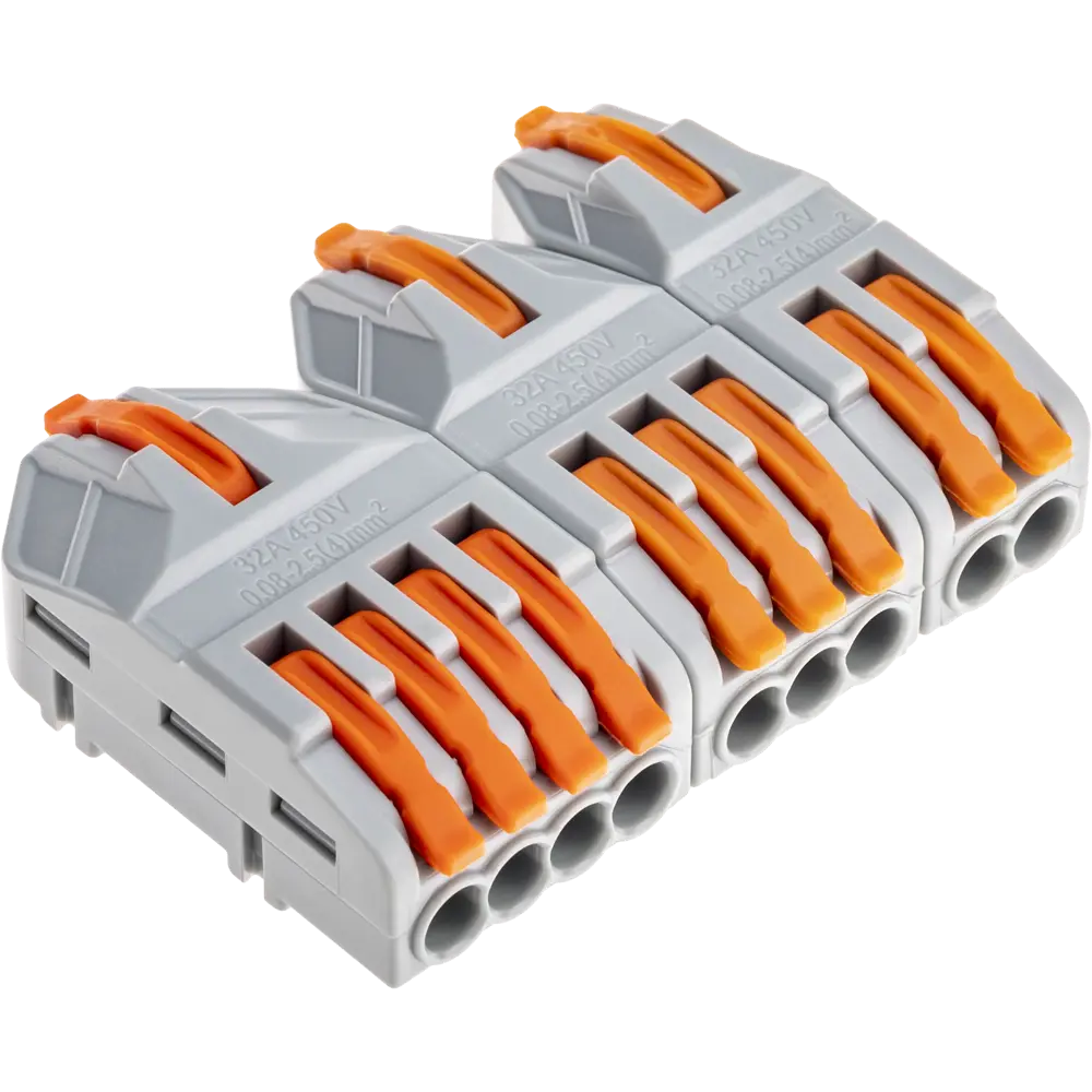 87887425 Клемма разветвительная Duwi 26666 5-проводная 4 мм 4 шт. STLM-1104310  - Вид №6