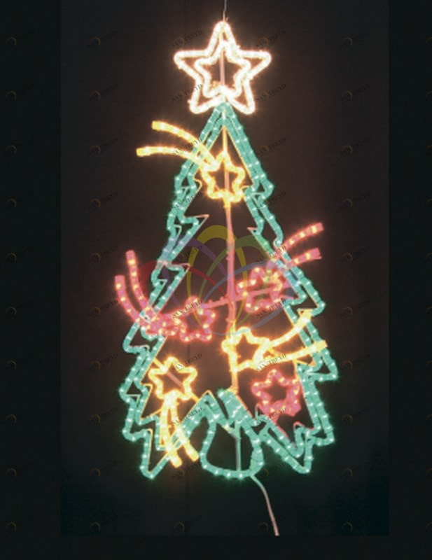 Фигура Праздничная Ель с кометами 100x77 см SUPERNW СВЕТОВЫЕ ФИГУРЫ 217533 Разноцветный 