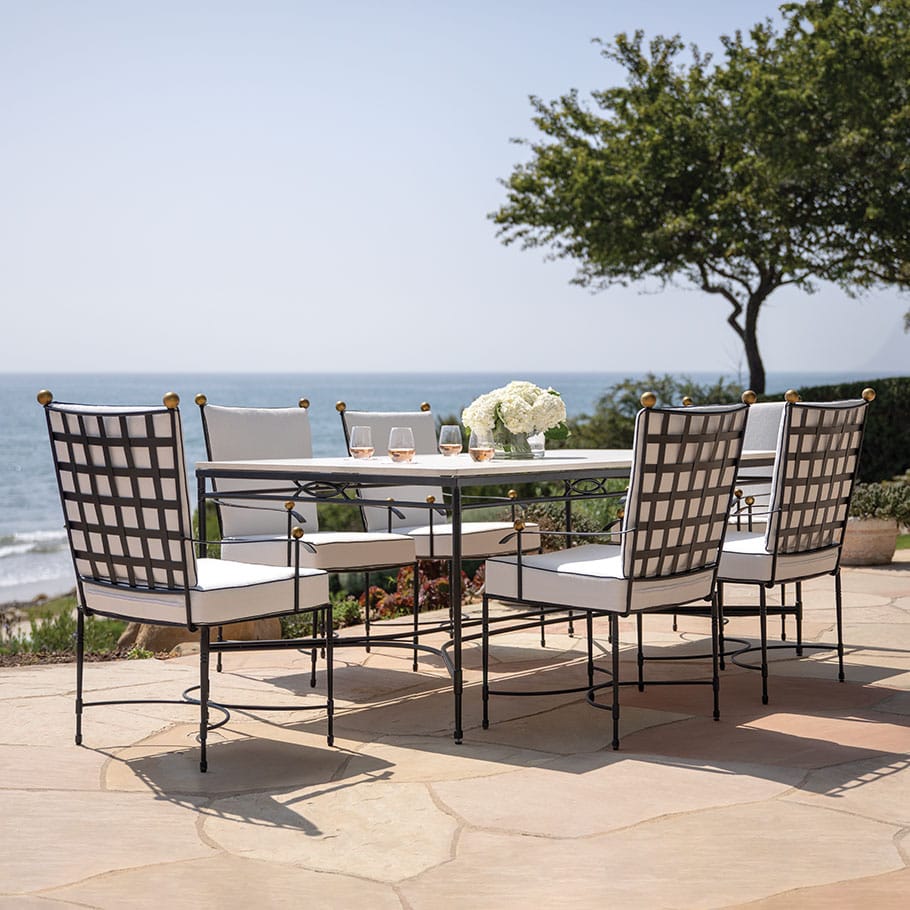 Прямоугольный обеденный стол из смолы и нержавеющей стали JANUS et Cie ARCH-00082207 - Вид №2