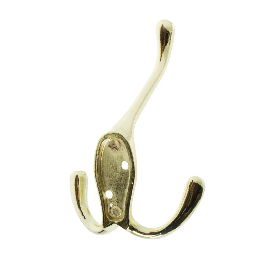 Крючок тройной, металл, цвет латунь LAMPLANDIA STLM-2107278 - Вид №1