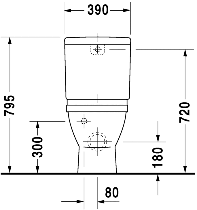 0128090064 Компакт унитаз с бачком Белый Duravit Starck 3 Германия - Вид №4