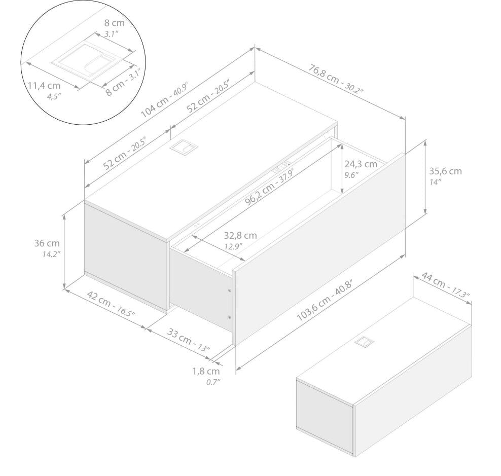 Модульная оборудованная стена установленная стеной в меламинированном Mobili Fiver Easy ARCH-00044646 - Вид №80