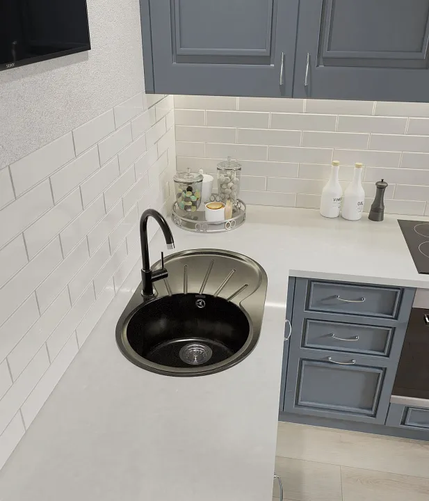 Кухонная мойка Искусственный камень RONDO S555 GranFest R-750L-S555 - Вид №5