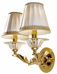 Possoni Illuminazione Аппликация из чистого золота с градиентом, кристаллами и абажурами Lucilla 550/a2