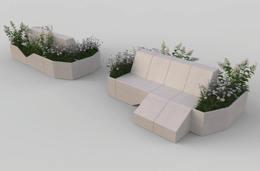 Manufatti Viscio Кашпо для общественных мест из реконструированного камня Modula sun-id-1417030 - Вид №4