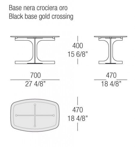 Стеклянный журнальный столик MisuraEmme JANUS ARCH-00087662 - Вид №2