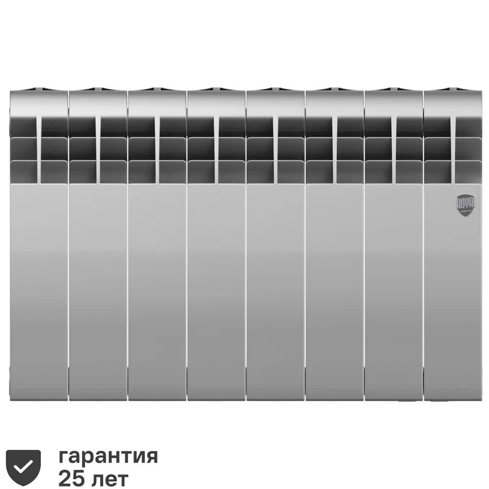 Радиатор секционный Royal Thermo Biliner 350/87 8 секций боковое подключение биметалл серый STLM-2046915