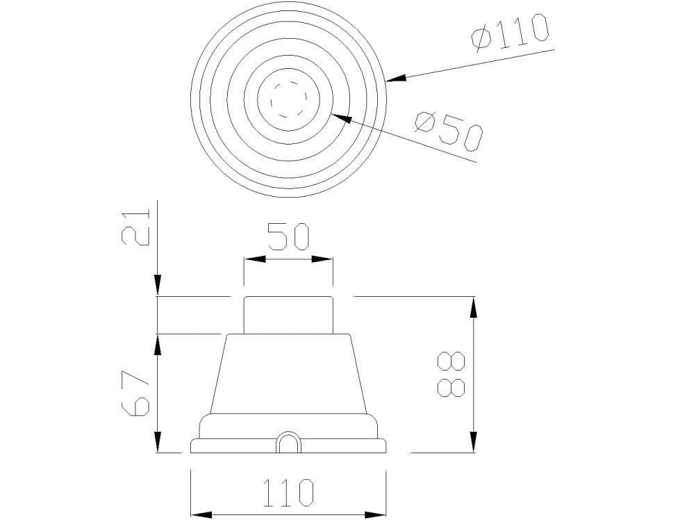 Кнопка слива ABS Ponte Giulio стандарт ARCH-00043529 - Вид №2