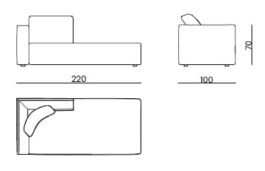 Мягкая ткань Dormeuse Bizzotto Italia Aequilibrium ARCH-00139156 - Вид №2