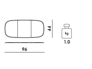Прямоугольная однотонная подушка для наружной ткани Kartell Hiray ARCH-00007220 - Вид №9