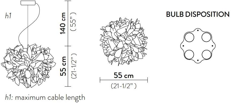 Slamp Светодиодный подвесной светильник из opalflex® Veli foliage sun-id-1402711 - Вид №12