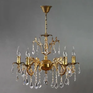Подвесная люстра Ambiente Granada 2118/5 AB Leaf Crystal AMBIENTE ДИЗАЙНЕРСКИЕ, GRANADA 181585 Бронза