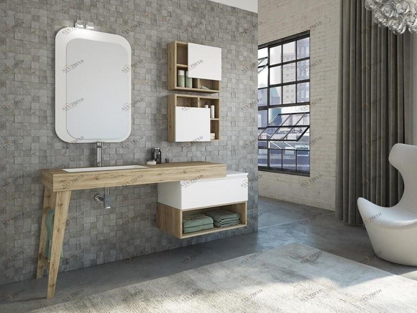 LEGNOBAGNO Тумба под умывальник с ящиками и зеркалом Freedom lineare sun-id-1423803