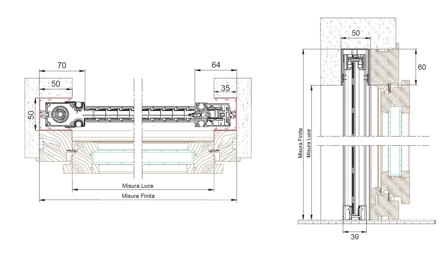 Боковая встраиваемая москитная сетка Mv Line Zanzariere - Incasso Laterale ARCH-00067087 - Вид №6
