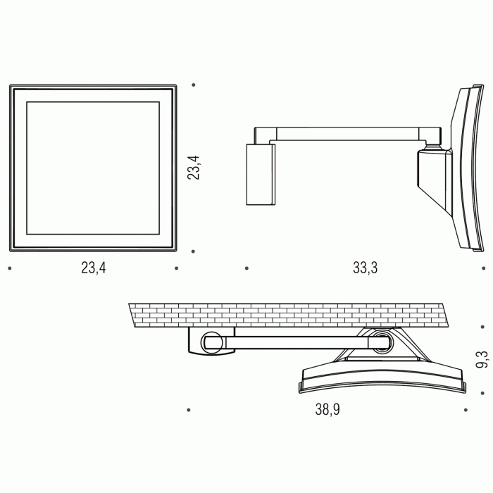 B9760 Настенное косметическое зеркало с LED подсветкой (3.5-х кратное) COLOMBO ANNA Colombo Design - Вид №6