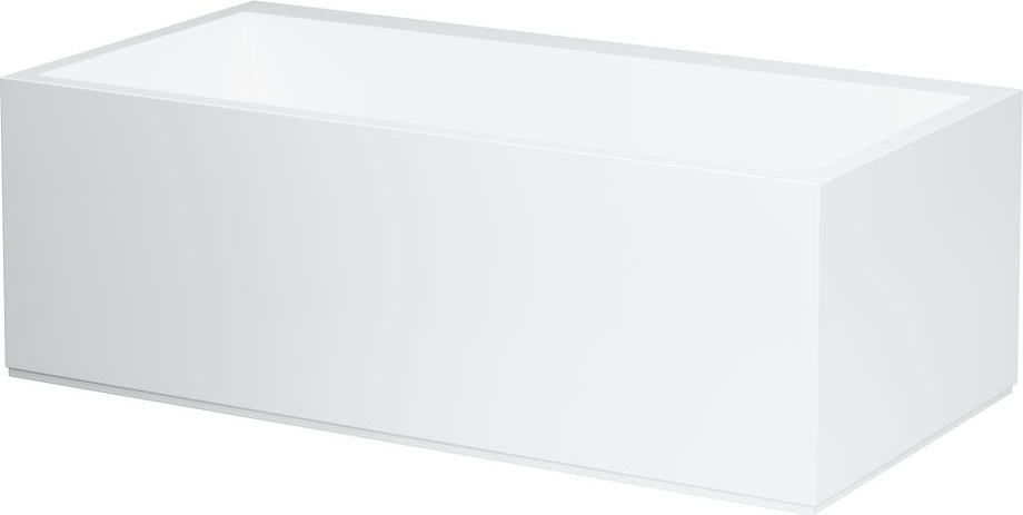 H2243360006161 Ванна со скрытым переливом, левосторонняя, с местом для смесителя, с L-образными правыми панелями, solid surface LAUFEN PRO