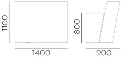 Pedrali Барная стойка из полиэтилена, обтянутого тканью Oblique Obl/a - Вид №7