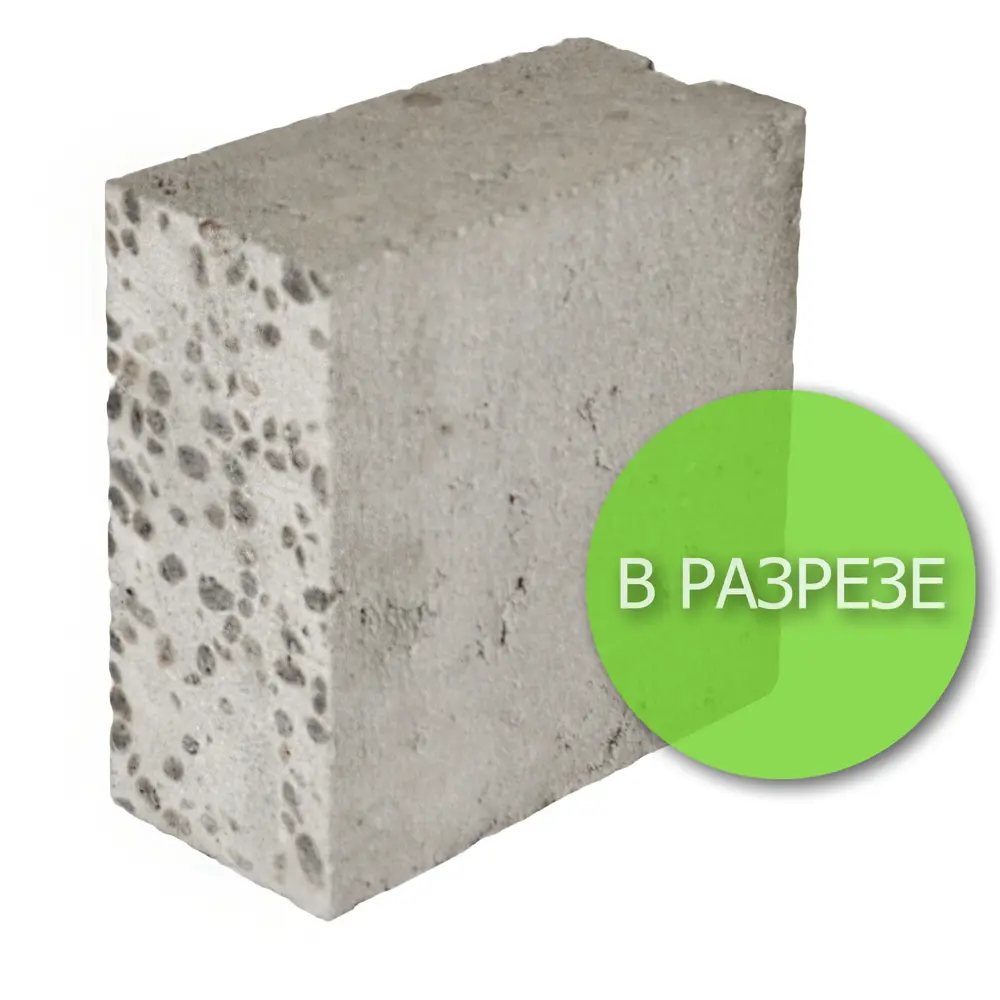 КЕРАМЗИТ - Керамзитобетонный блок перегородочный Стандарт 390x90x188 мм 84226112 STLM-1584075 - Вид №6