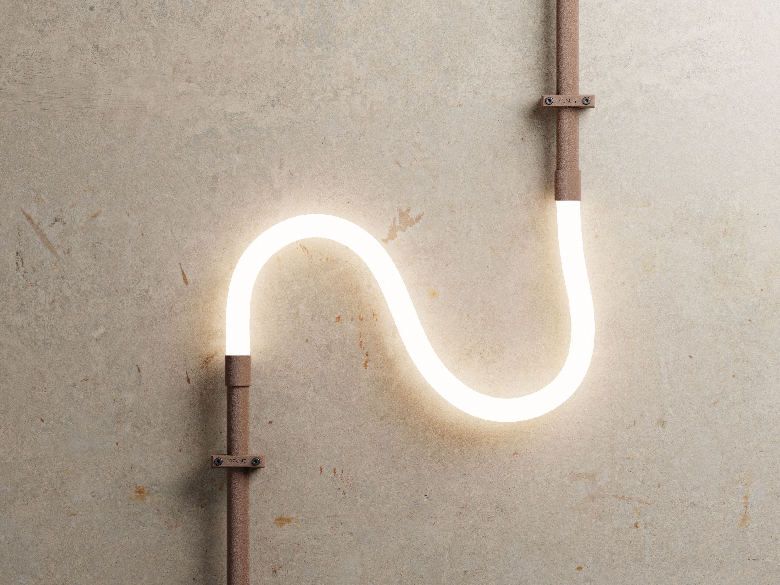 Гибкая светодиодная трубка с порошковым покрытием алюминиевые фитинги Genuit Corten ARCH-00070776