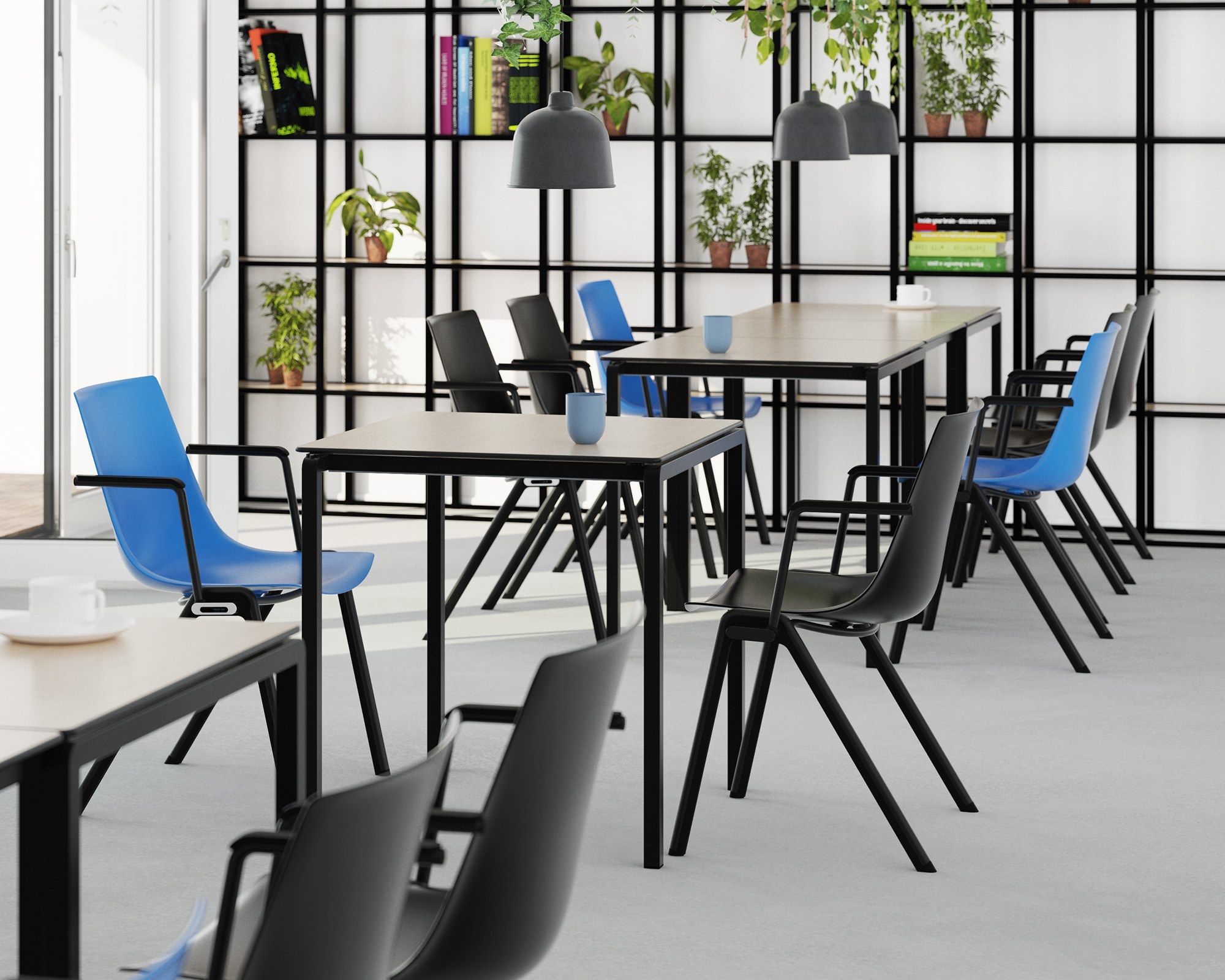 Пластиковый стул с подлокотниками SCHNEEWEISS interior Blaq ARCH-00068938 - Вид №1