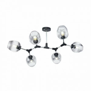 Светильник потолочный на 6 ламп черный Desi FR5006CL-06B FREYA MODERN 00-3957023 Черный