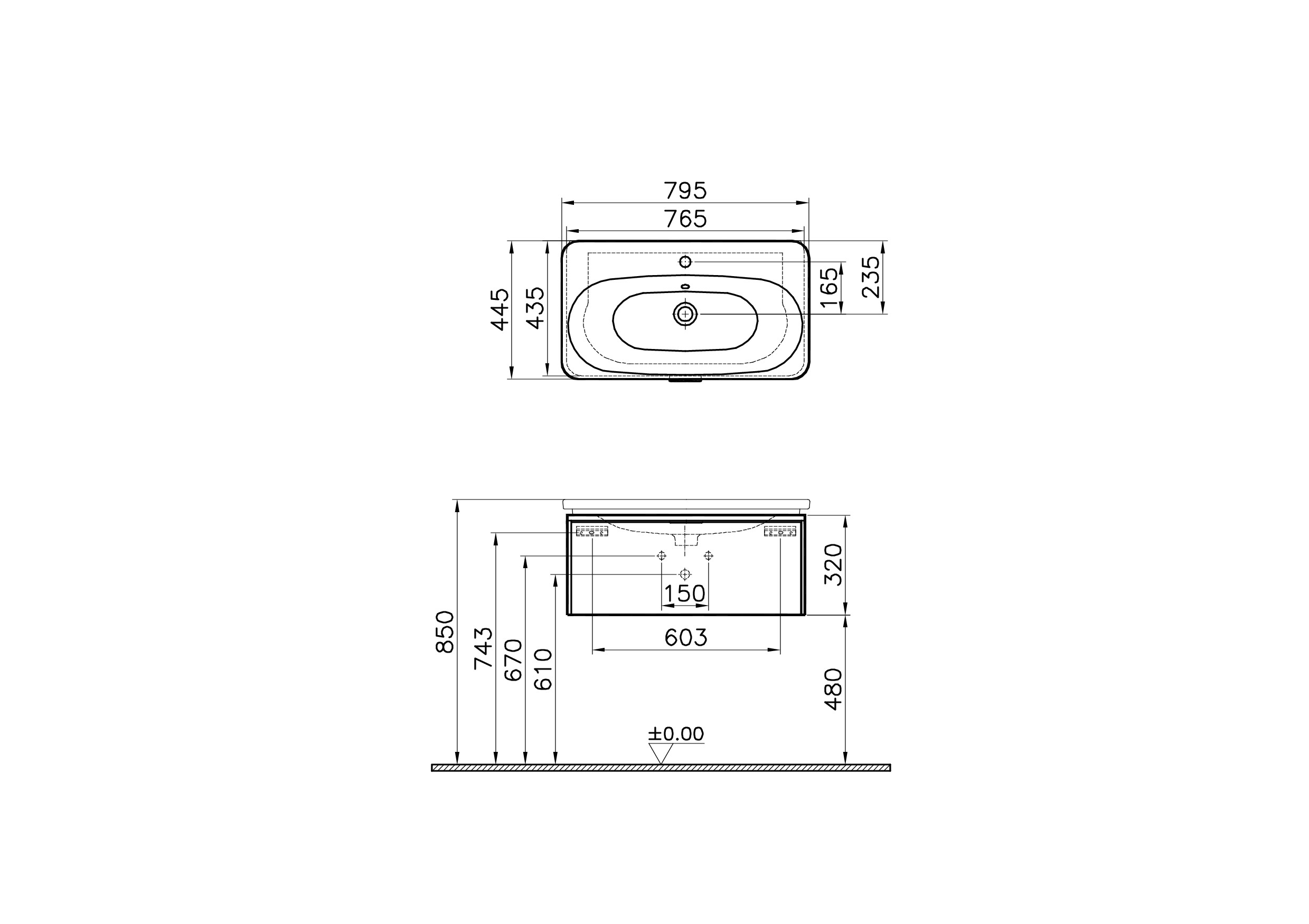 56399 Раковина Vitraglobal Nest Trendy  - Вид №1