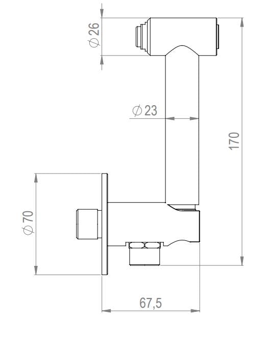 316L нержавеющая сталь гидроскоп с смесителем Ama Luxury Shower Rhea ARCH-00006414 - Вид №1