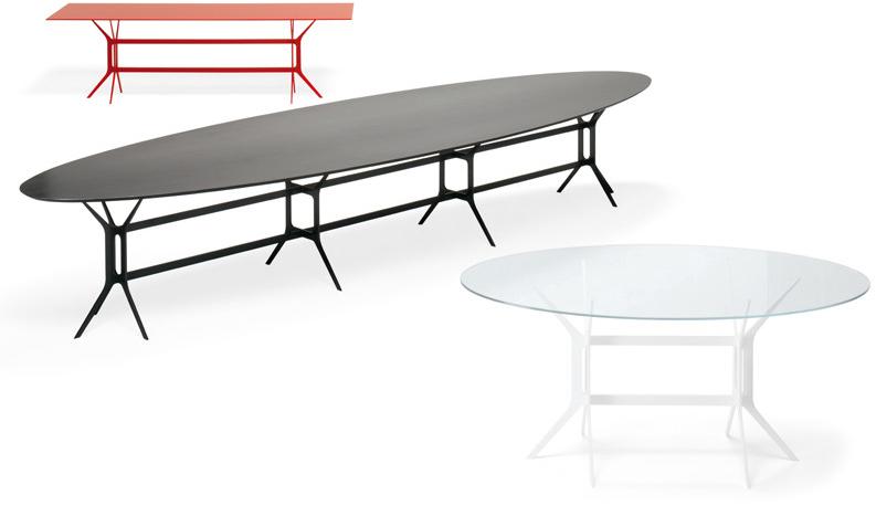 YDF Прямоугольный стол из лакированного металла Tavoli sun-id-1450848 - Вид №3