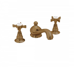 Gentry Home Смеситель для раковины Style на три отверстия с всплывающей пастой Ascot Бронза GH102381