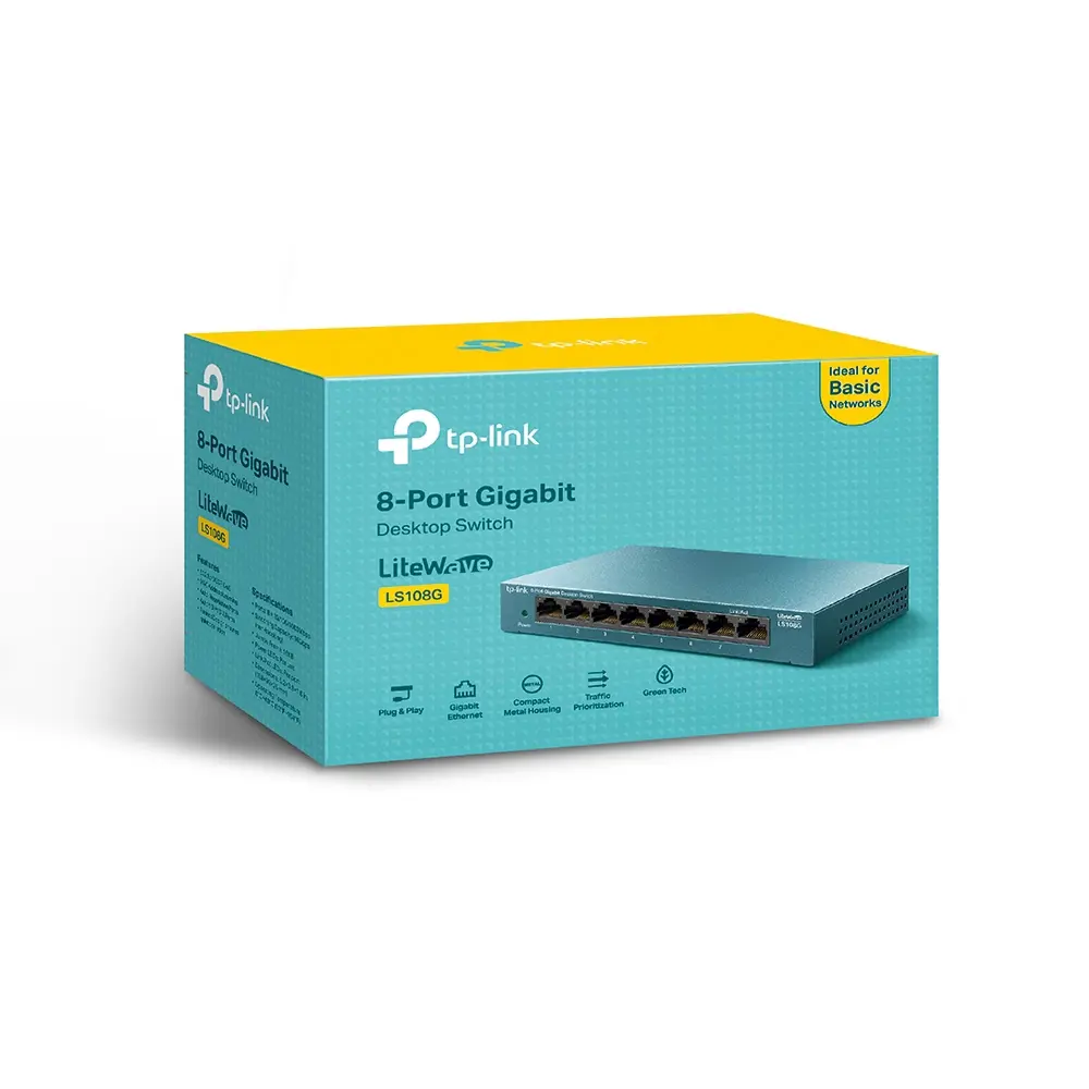 Коммутатор TP-Link LS108G 1000 Мбит/с 82677901 STLM-2045360 TP LINK  - Вид №5