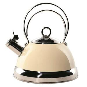 Чайник со свистком, 2,5 л, кремовый