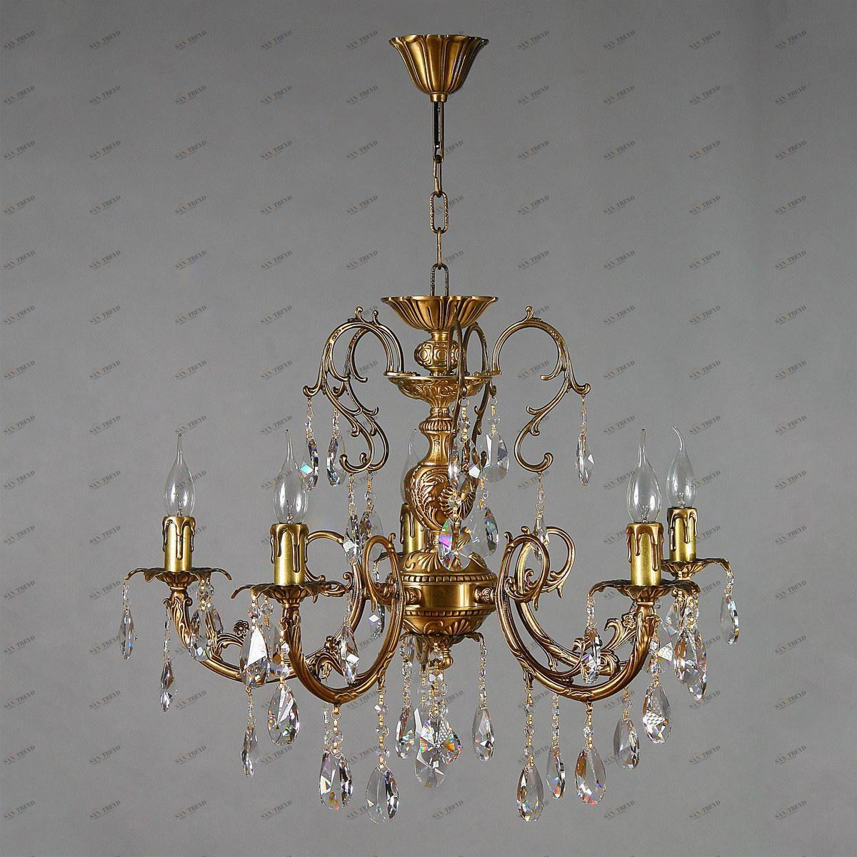 Подвесная люстра Ambiente Alicante 8888/5 AB Tear drop AMBIENTE ДИЗАЙНЕРСКИЕ, ALICANTE 181506 Бронза 