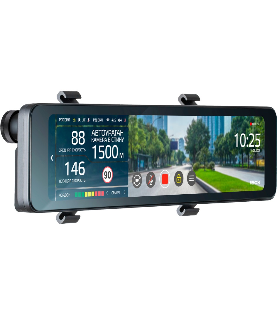 5638337 Видеорегистратор-зеркало с радар-детектором iBOX Range 2 LaserVision WiFi Signature Dual STDN-0123602