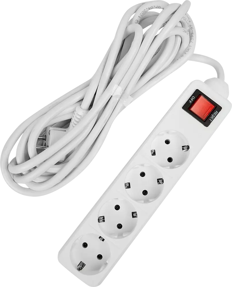 Сетевой фильтр ЗАЩИТА ПРО с 4 розетками и защитой от перегрузок 82741285