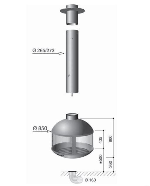 Центральный подвесной камин Focus creation Agorafocus ARCH-00119426 - Вид №3