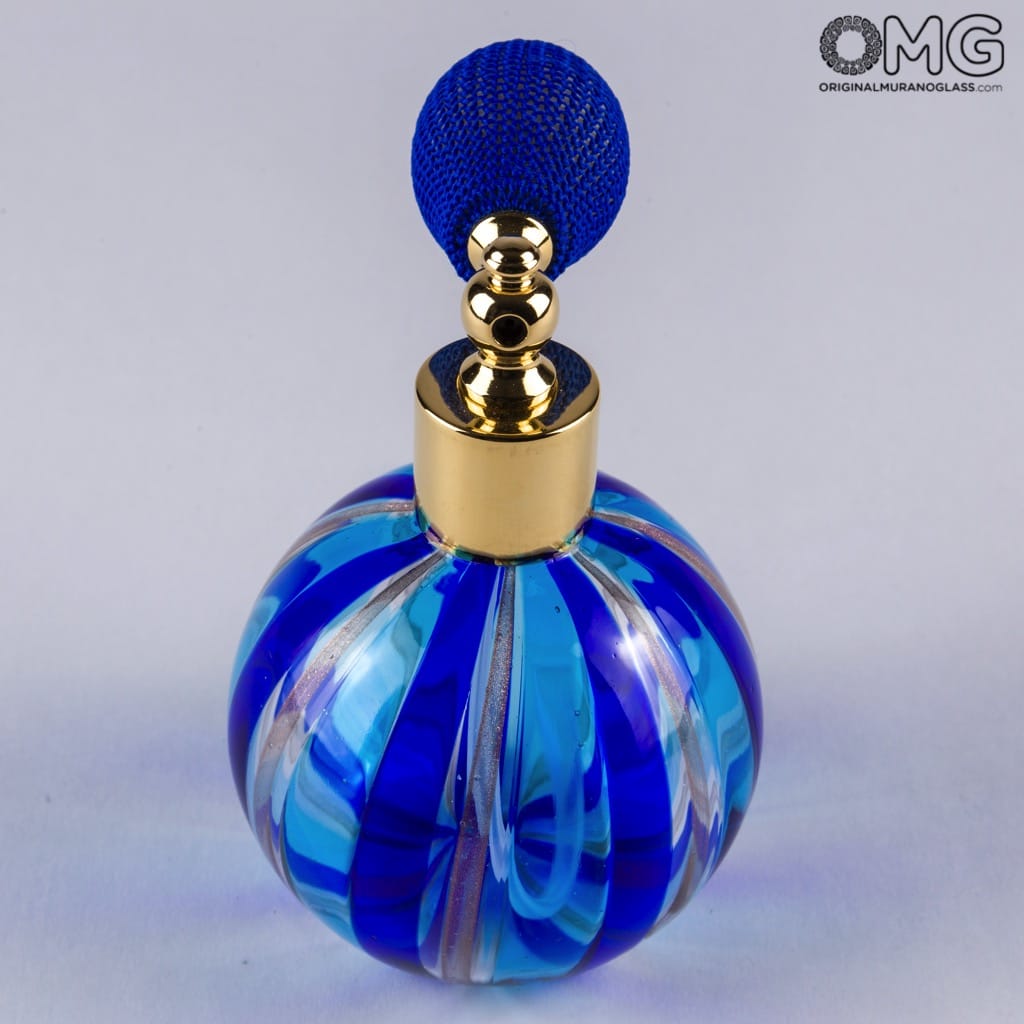 2394 ORIGINALMURANOGLASS Флакон для духов Blue Avventurine - Муранское стекло  см  - Вид №1